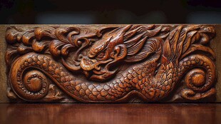 木雕祥龙纹饰