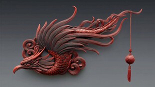 中式凤凰挂饰 精致古风韵味