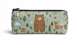 森林动物图案可爱笔袋