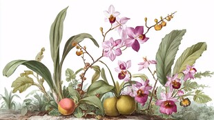 兰与果的自然雅致图景