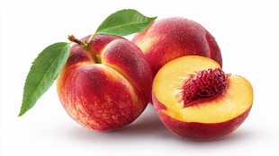 新鲜水蜜桃 饱满多汁诱人