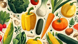 多彩蔬菜插画 清新视觉盛宴