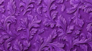 紫色浮雕花纹装饰纹理