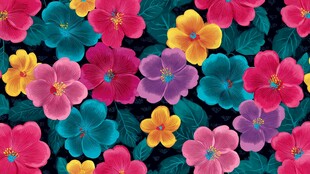 多彩花卉图案背景