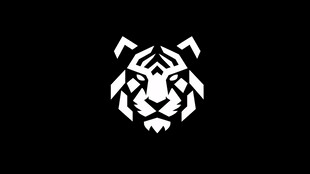 简约几何风老虎标志图案