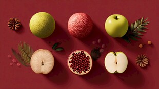 多彩鲜果与香料的视觉盛宴