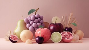 多彩缤纷的新鲜水果组合