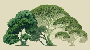 奇幻森林树木插画艺术