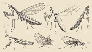 昆虫手绘草图集合