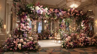 浪漫繁花婚礼拱门布置