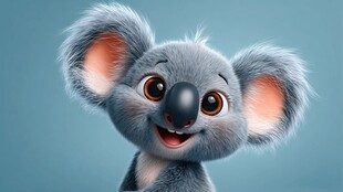 可爱考拉卡通形象