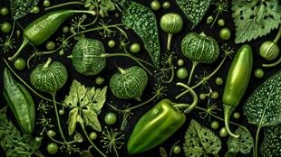 绿色蔬菜静物图