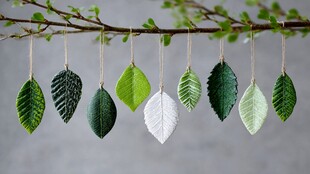 绿叶装饰挂件 清新自然风