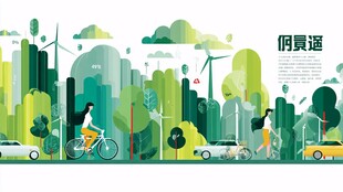 绿色城市中的低碳出行生活