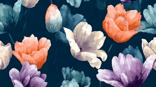 多彩花卉图案背景设计