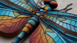 多彩斑斓的精致仿真蜻蜓