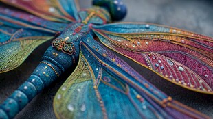 绚丽多彩的梦幻蜻蜓特写