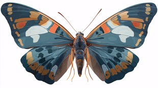 多彩斑斓蝴蝶插画