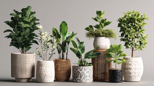 多样盆栽组合 装点室内空间