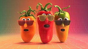 俏皮蔬菜三兄弟