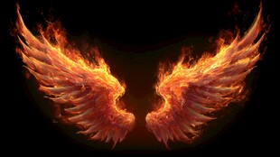 火焰翅膀 炽热奇幻之象征