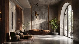 工业风卧室的静谧氛围