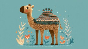 可爱驼驼的多彩装饰世界