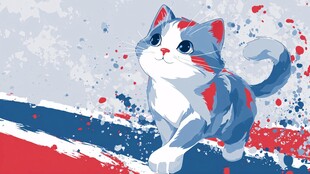 萌趣小猫的灵动瞬间