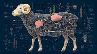 机械风羊的奇幻艺术形象