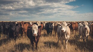 草原上的牛群漫步