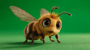 可爱小蜜蜂的萌趣瞬间