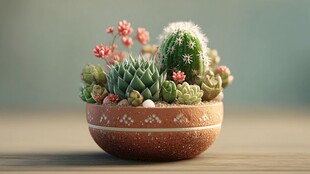 可爱多肉盆栽 装点生活美学