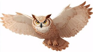 飞翔的猫头鹰