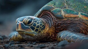 绿海龟特写 尽显自然之美