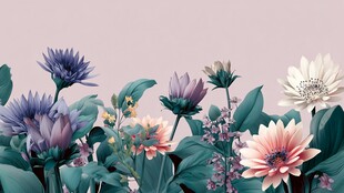 梦幻多彩花卉组合