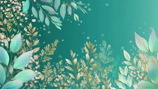 清新绿植背景图