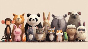 可爱卡通动物大集合