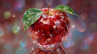 璀璨水晶苹果 梦幻光影效果