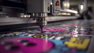 数码印花机正在工作