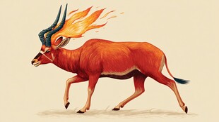 火焰羚羊 奇幻生灵的奔跑