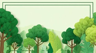 绿色森林风景插画