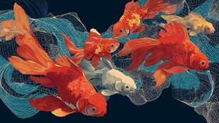 灵动金鱼畅游梦幻水世界