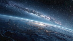 从太空俯瞰地球壮丽夜景