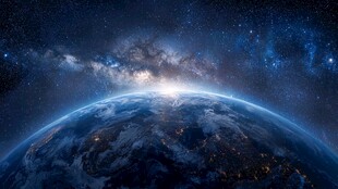 梦幻宇宙下的璀璨地球