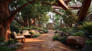 林间惬意庭院景观