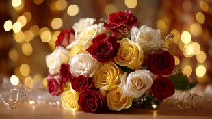 多彩玫瑰束 浪漫氛围感拉满