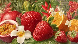 缤纷鲜果与花卉的美妙组合