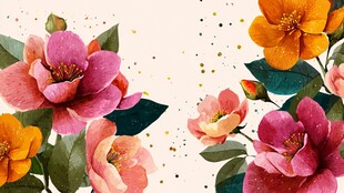 缤纷花卉装饰图案背景