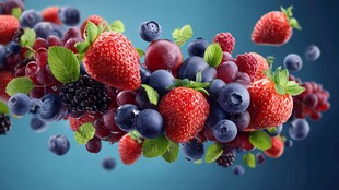 缤纷浆果飞舞 色彩盛宴