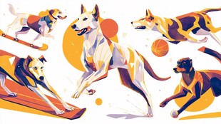 活力狗狗的多彩运动瞬间